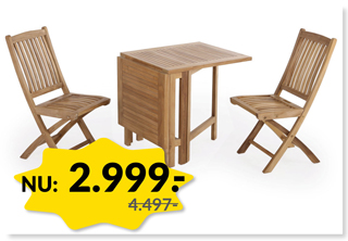 MARSTAL TEAK HAVEMØBELSÆT